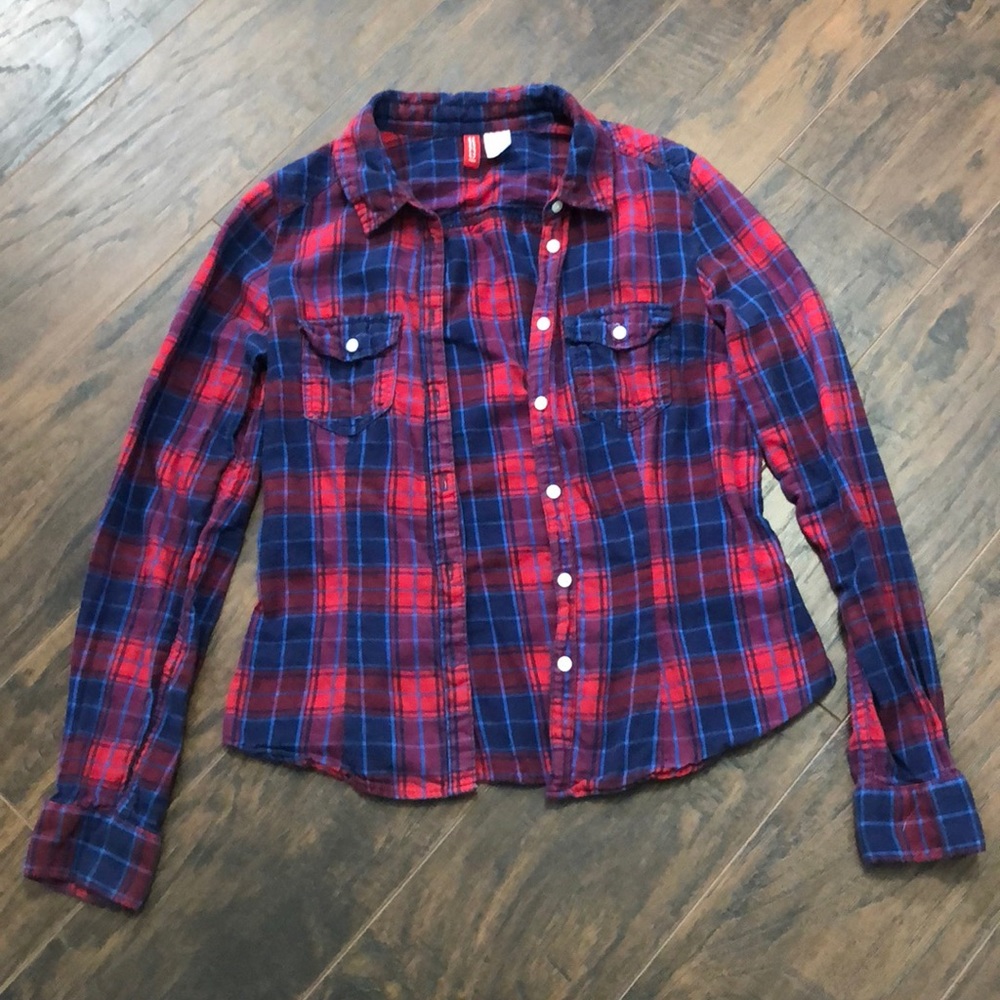 Blue and red H&M Flannel